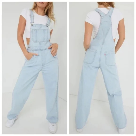 Levi's Denim - Levi's Loose Fit Overalls Light Wash